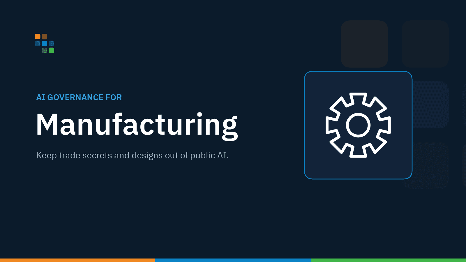 Governed AI control plane for manufacturing routing prompts through classification, policy, and audit.
