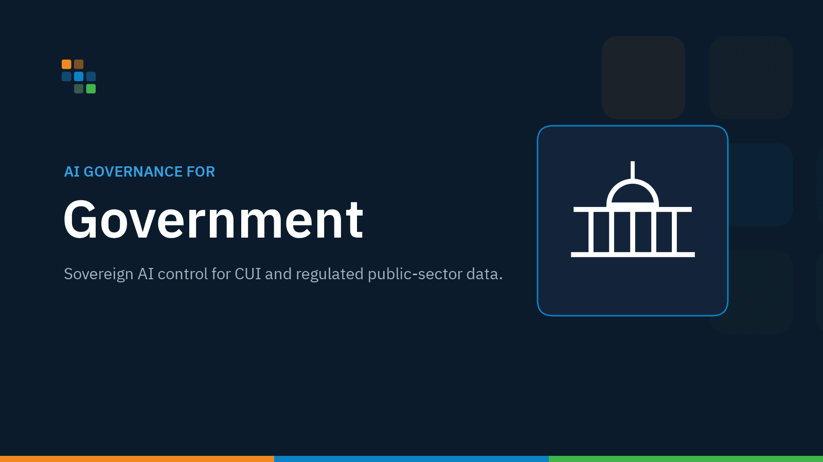 Governed AI control plane for government routing prompts through classification, policy, and audit.