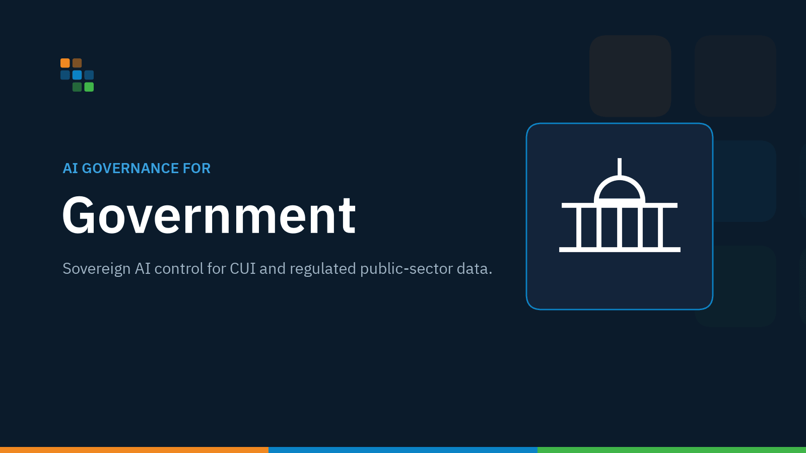 Governed AI control plane for government routing prompts through classification, policy, and audit.
